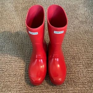 Red Hunter Boots Size 8